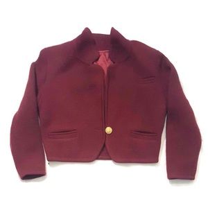 One button jacket for women red size xs